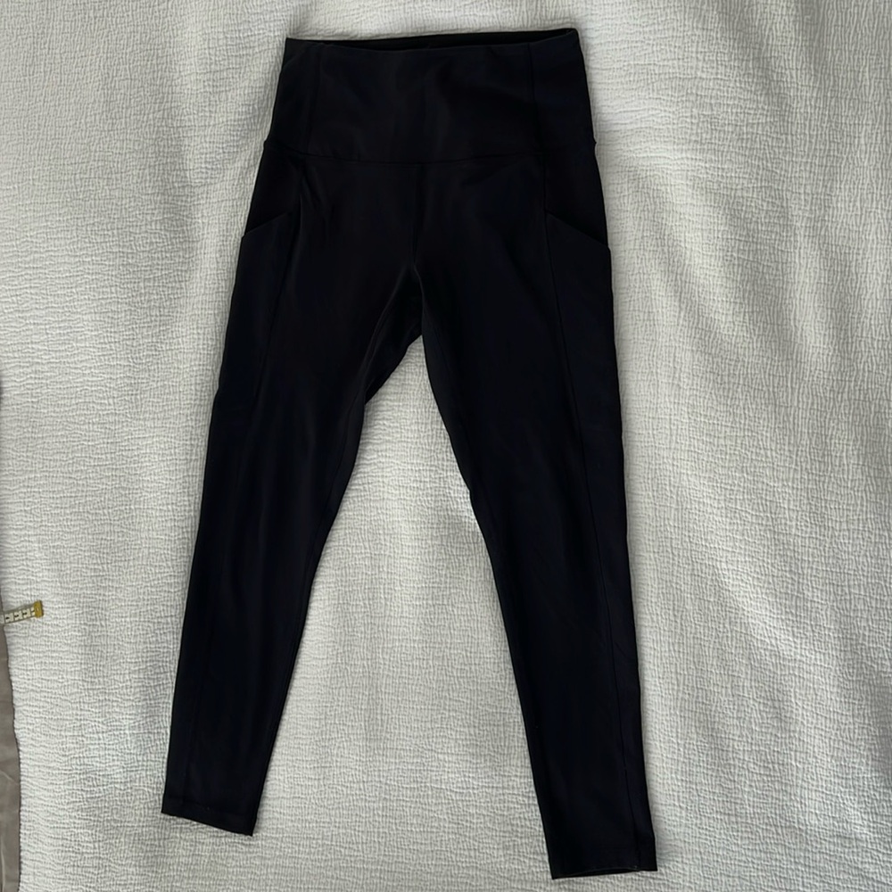 ZELLA LIVE IN HIGH WAIST POCKET 7/8 LEGGINGS SIZE SMALL BLACK
